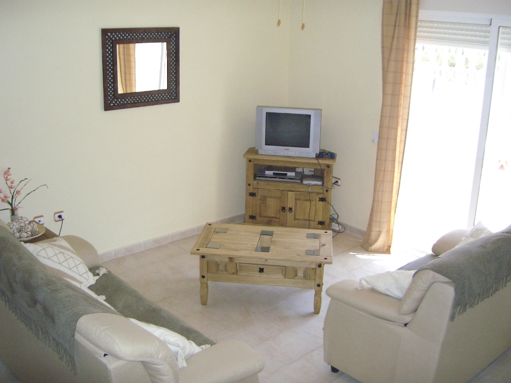 Comfortable sitting area with tv